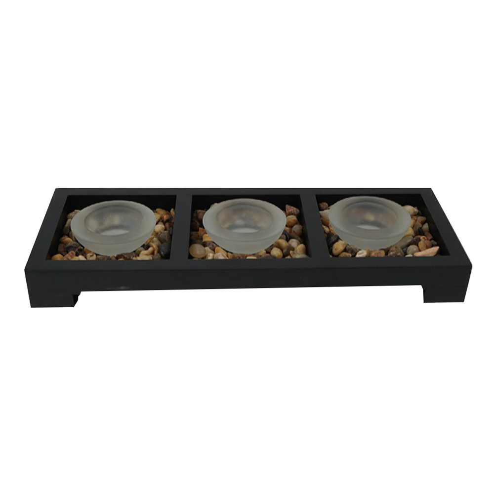Coffee Tea Room - 1 Set Tempat Lilin Kaca dengan