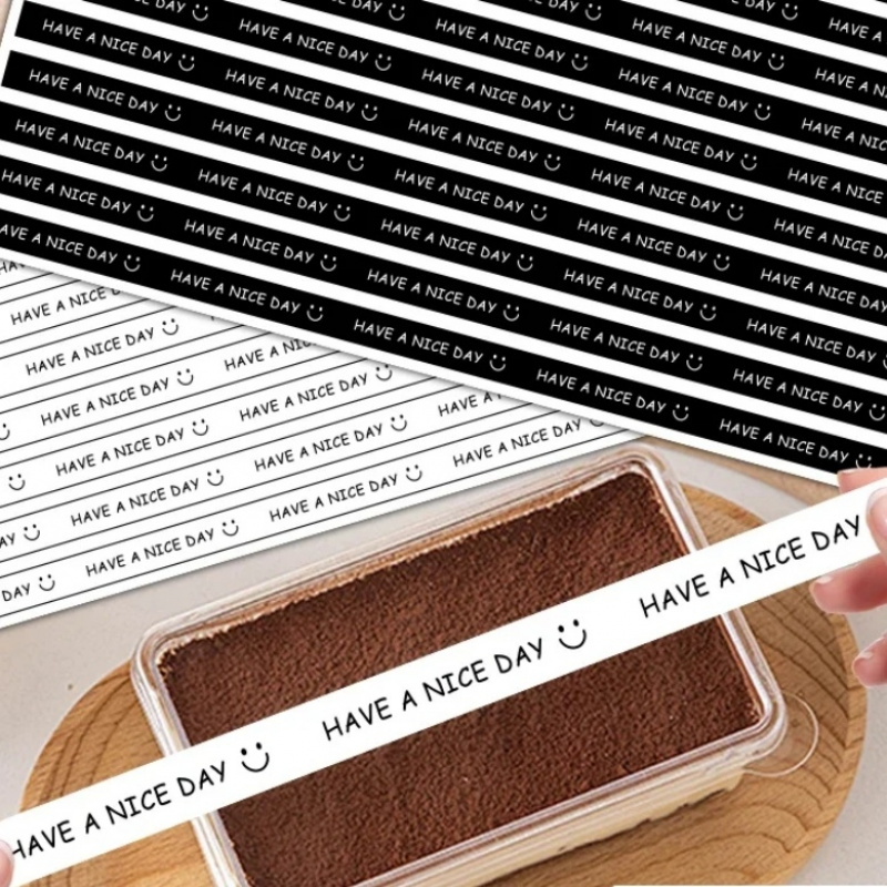 Coffee Tea Paper Cups - 100 Buah Stiker Penyegel Wajah Tersenyum