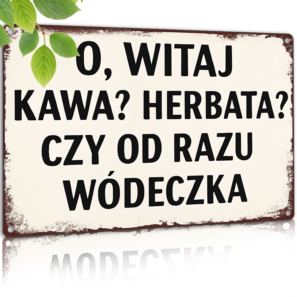 Coffee Tea Vodka - Papan Aluminium Humor Sipilis: 