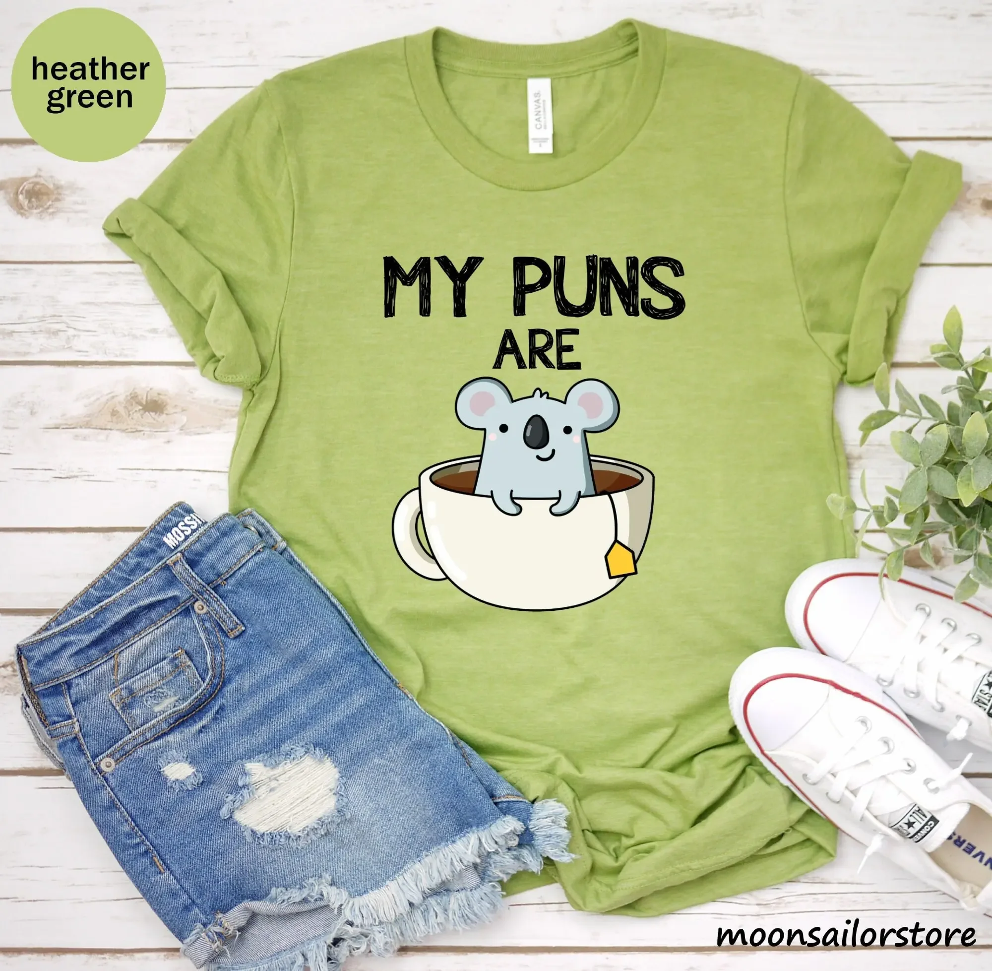 Coffee Tea Jokes - Kaos My Puns Are Koala Tea