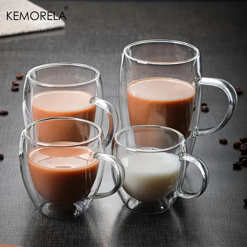 Coffee Tea Vodka - Cangkir Kaca Transparan Tahan Panas untuk