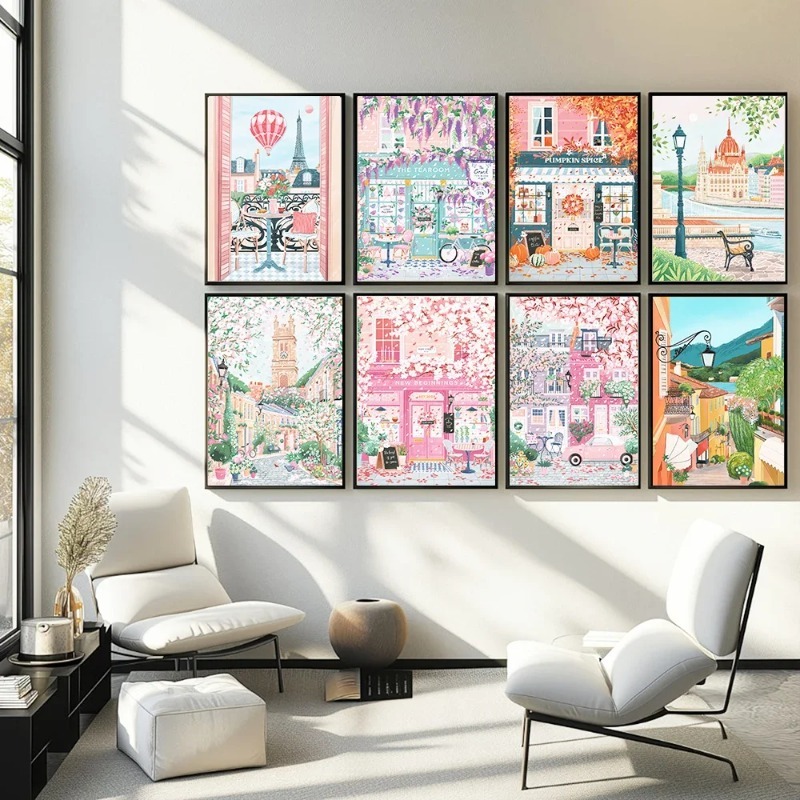 Poster Perjalanan Paris London - Coffee Tea Room ulasan dan harga