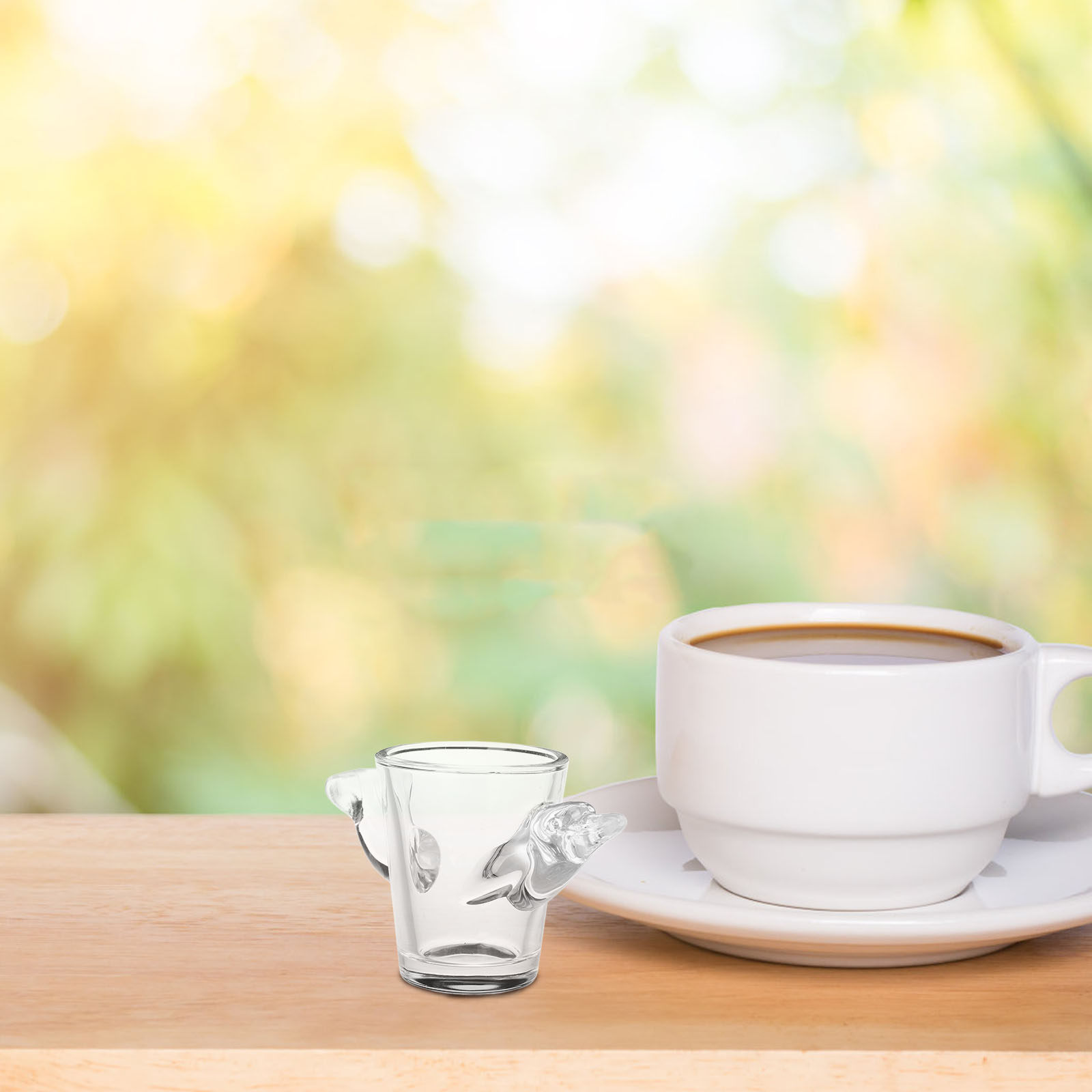 Gelas Shot Mini Transparan Des - Coffee Tea Vodka ulasan dan harga