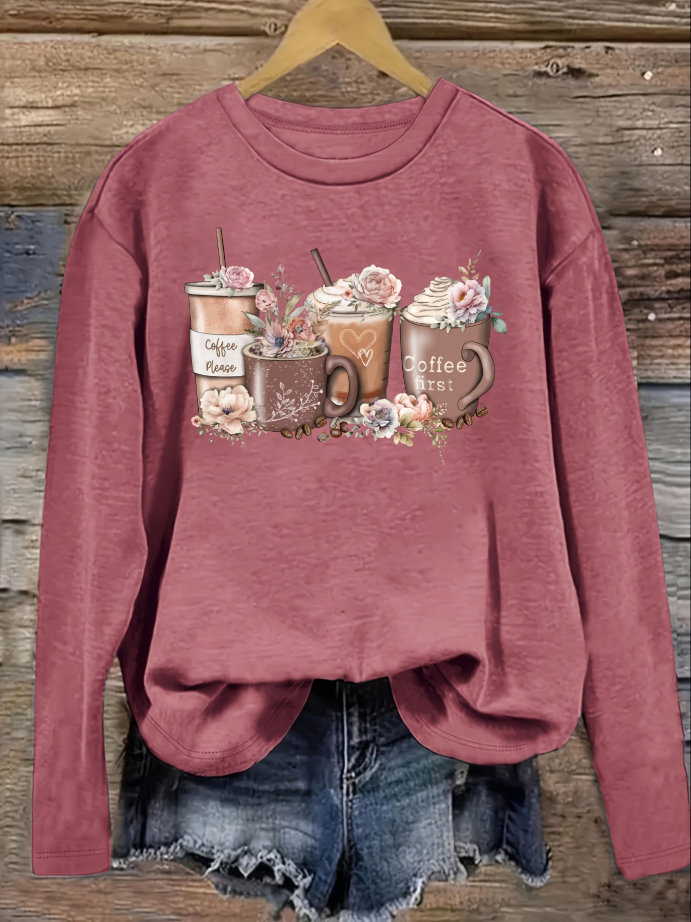 Kaos Wanita Lengan Panjang Kas - Coffee&Tea House Opinie ulasan dan harga