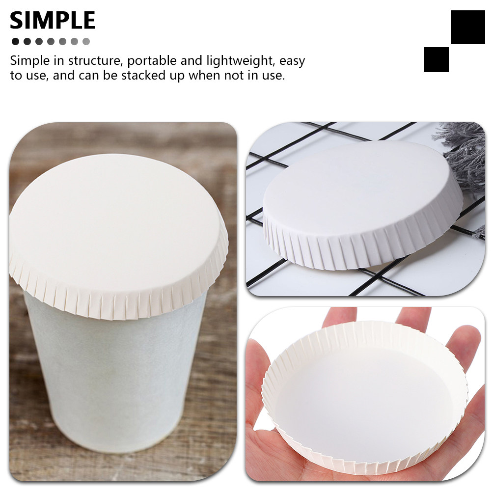 50Pcs Tutup Gelas Kertas Sekal - Coffee Tea Paper Cups ulasan dan harga
