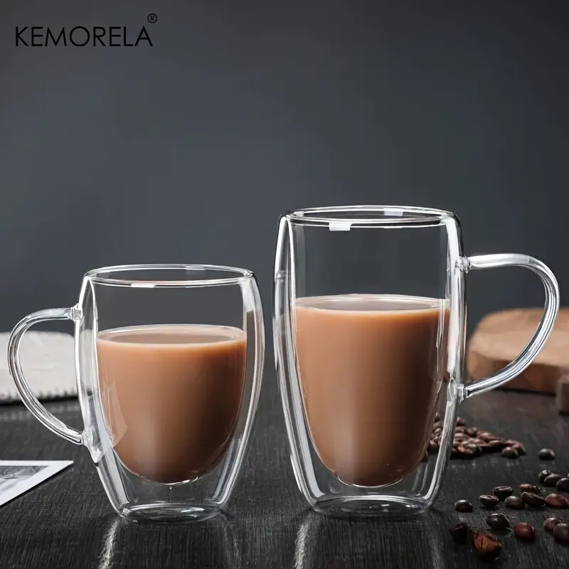 Cangkir Kaca Transparan Tahan  - Coffee Tea Vodka ulasan dan harga
